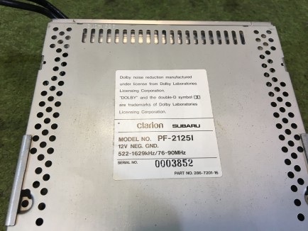 オーディオデッキ SUBARU LEGACY BG5 1996