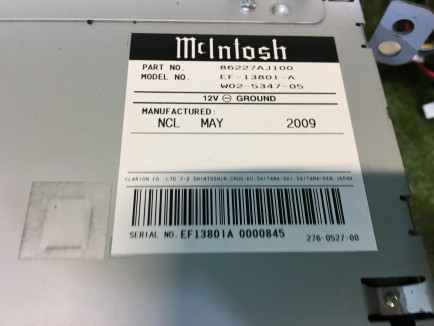 เครื่องเสียง McIntosh SUBARU OUTBACK OEM 86271AJ100 86221AJ000 86301AJ200 86301AJ130 86301AJ120 86301AJ120 BRF 2009