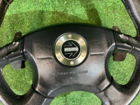 พวงมาลัย MOMO STI с лепестками. SUBARU LEGACY OEM 34311AE100 BH5 2002 SILVER 01G
