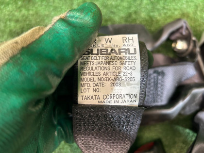 Ремни безопасности задние SUBARU LEGACY OEM 64660AG101JC 64660AG111JC BP5 2007 SILVER C6Z