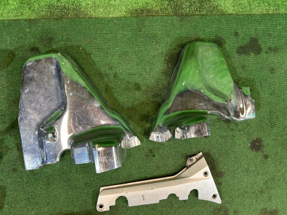 Coberturas cromadas dos painéis inferiores Обтекатели хром HONDA GOLD OEM 83700-MCA-000ZC 61105-MCA-010 2002