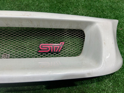 フロントグリル STI SUBARU LEGACY OEM 91121AE410 BH5 2002 WHITE 51E