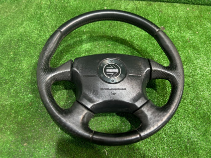 Steering wheel MOMO SUBARU LEGACY OEM 34311AE080 98211AE060ML BH5 2002 WHITE 51E