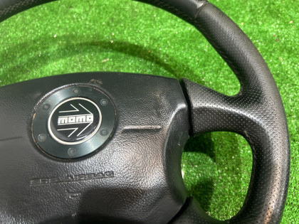 Steering wheel MOMO SUBARU LEGACY OEM 34311AE080 98211AE060ML BH5 2002 WHITE 51E