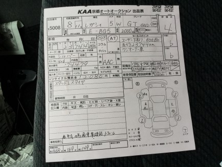 SUBARU LEGACY BG5 1996
