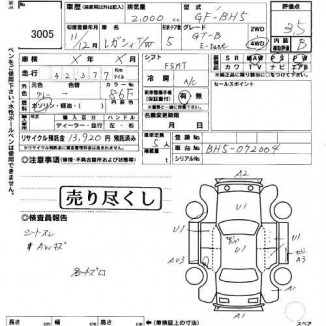 SUBARU LEGACY BH5 1999