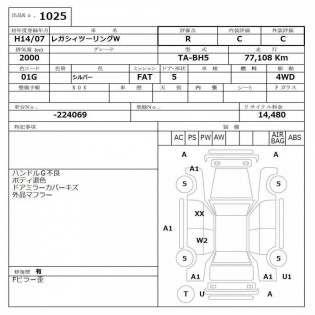 SUBARU LEGACY BH5 2002