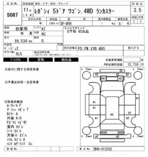 SUBARU LANCASTER BH9 1998