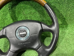 Volante MOMO дерево SUBARU LEGACY LANCASTER OEM 34311AE310 BHE BH9 BH5 2001 SILVER/GREY 1U2