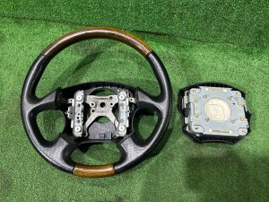 Volante MOMO дерево SUBARU LEGACY LANCASTER OEM 34311AE310 BHE BH9 BH5 2001 SILVER/GREY 1U2