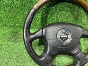 Volante MOMO дерево SUBARU LEGACY LANCASTER OEM 34311AE310 BHE BH9 BH5 2001 SILVER/GREY 1U2