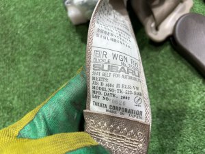 Rear seat belts SUBARU LEGACY LANCASTER OEM 64660AE000ML 64660AE010ML BHE BH9 2002 SILVER/GREY 1U2
