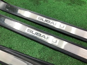 Sill trims SUBARU OUTBACK OEM 94060AG260, 94060AG270, 94061AG160, 94061AG170 BPE 2008 Silver Metallic C6Z