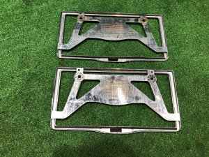 License plate frames SUBARU OUTBACK OEM 12345678 BPE 2008 Silver Metallic C6Z
