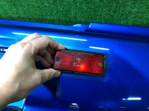 Rear bumper с клыками SUBARU IMPREZA OEM 57703FE050PG GDA, GDB, GD 2002 Blue 02C