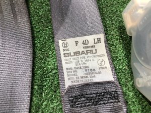เข็มขัดนิรภัย комплект SUBARU FORESTER OEM 64611FC320OE, 64651FC020OE, 64651FC030OE SF5 1998 silver 792
